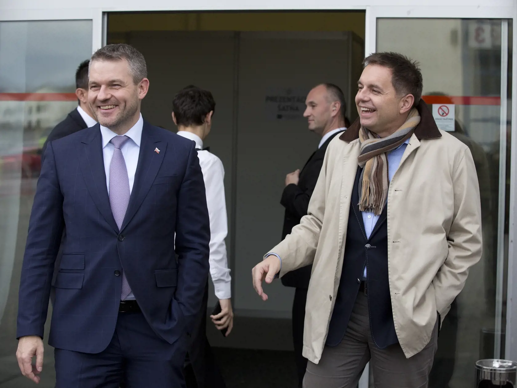 Slávnostný snem strany SMER-SD Na obr. minister finacií Peter Kažimír a premiér Peter Pellegrini