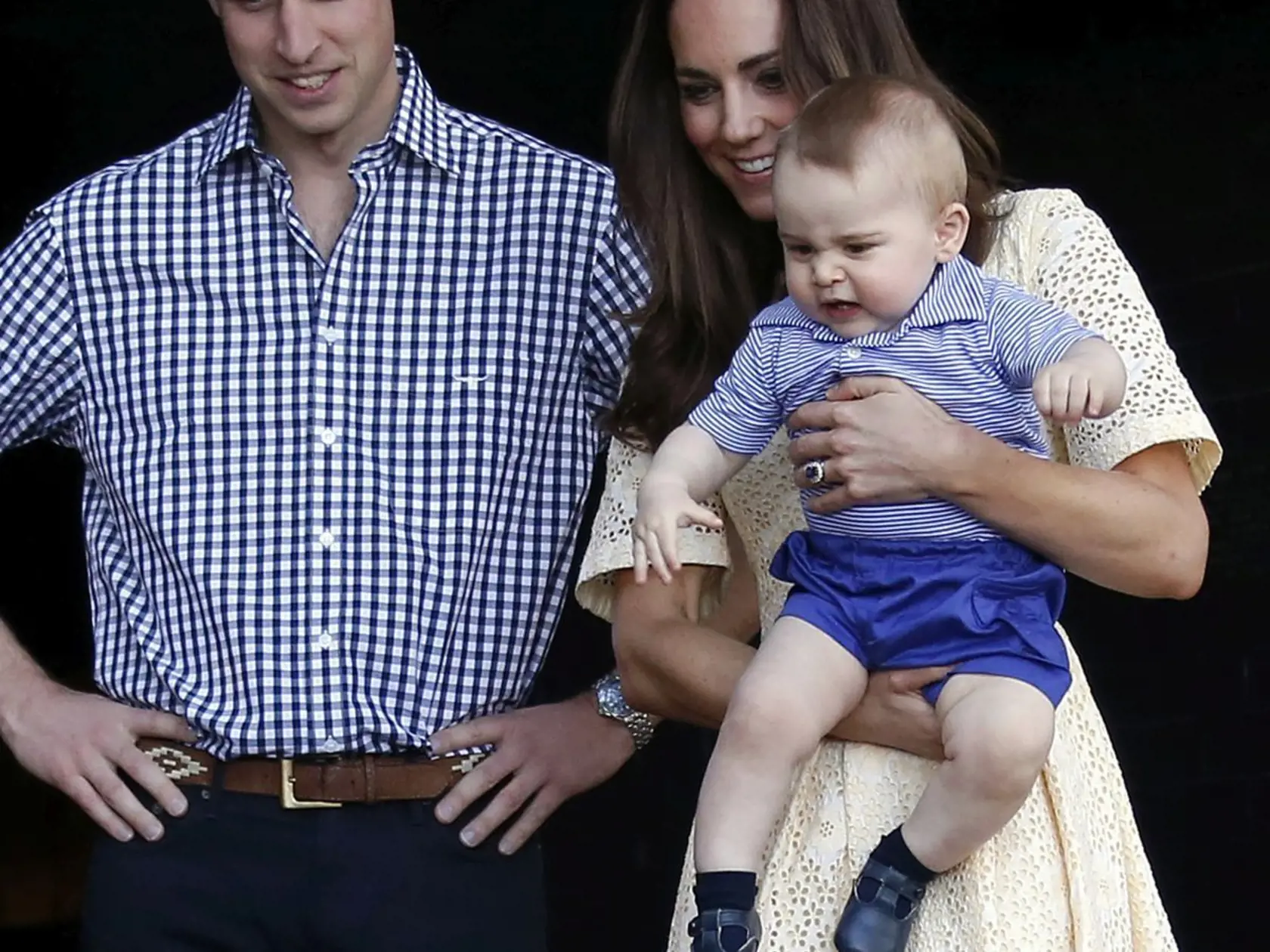 Kate a William so svojím synom Georgeom počas