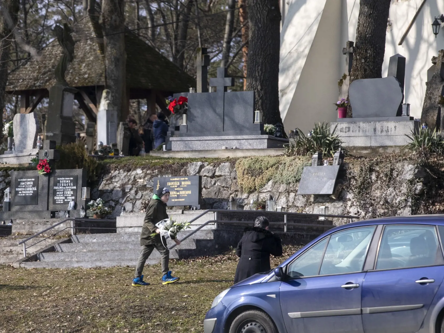 Na snímke je  pohreb 8-ročného tragicky zosnulého chlapca v obci Trstín.