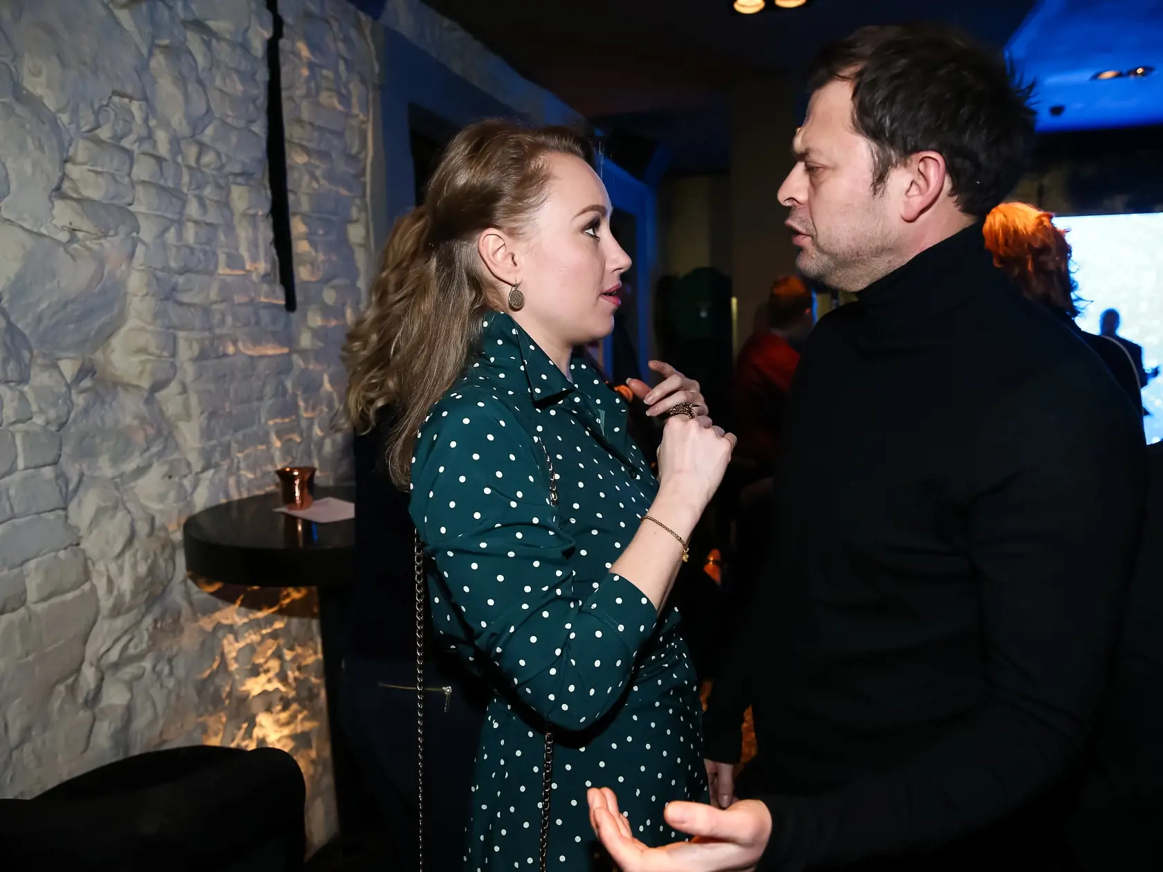 Mediálna párty televízie Markíza v jednom z Bratislavských podnikov. Na snímke Natália Puklušová a Alexander Bárta.