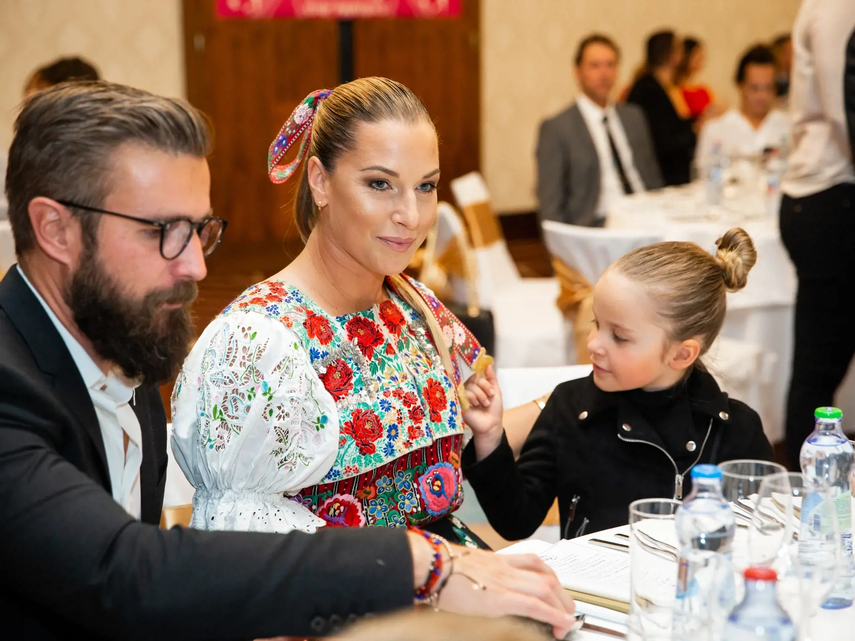 Spoločná večera ženských družstiev Slovenska a Brazílie pred zápasmi v tenise Fed Cupu v Bratislave. Na snímke Dominika Cibulková.