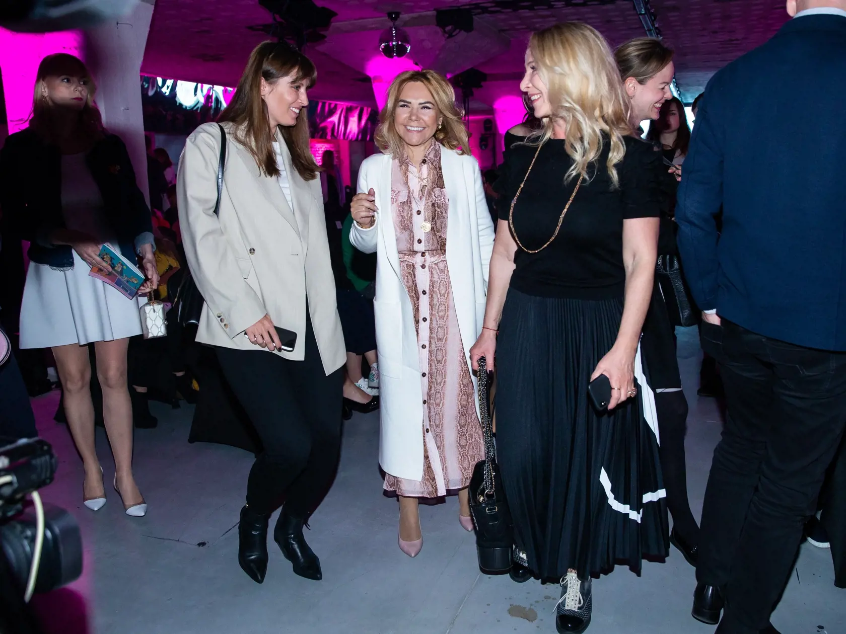 Prvý deň série módnych prehliadok pod názvom "Eurovea Fashion Forward" v Bratislave. Na snímke Barbora Franeková, Katarína Cibulková a Tatiana Korbačková.