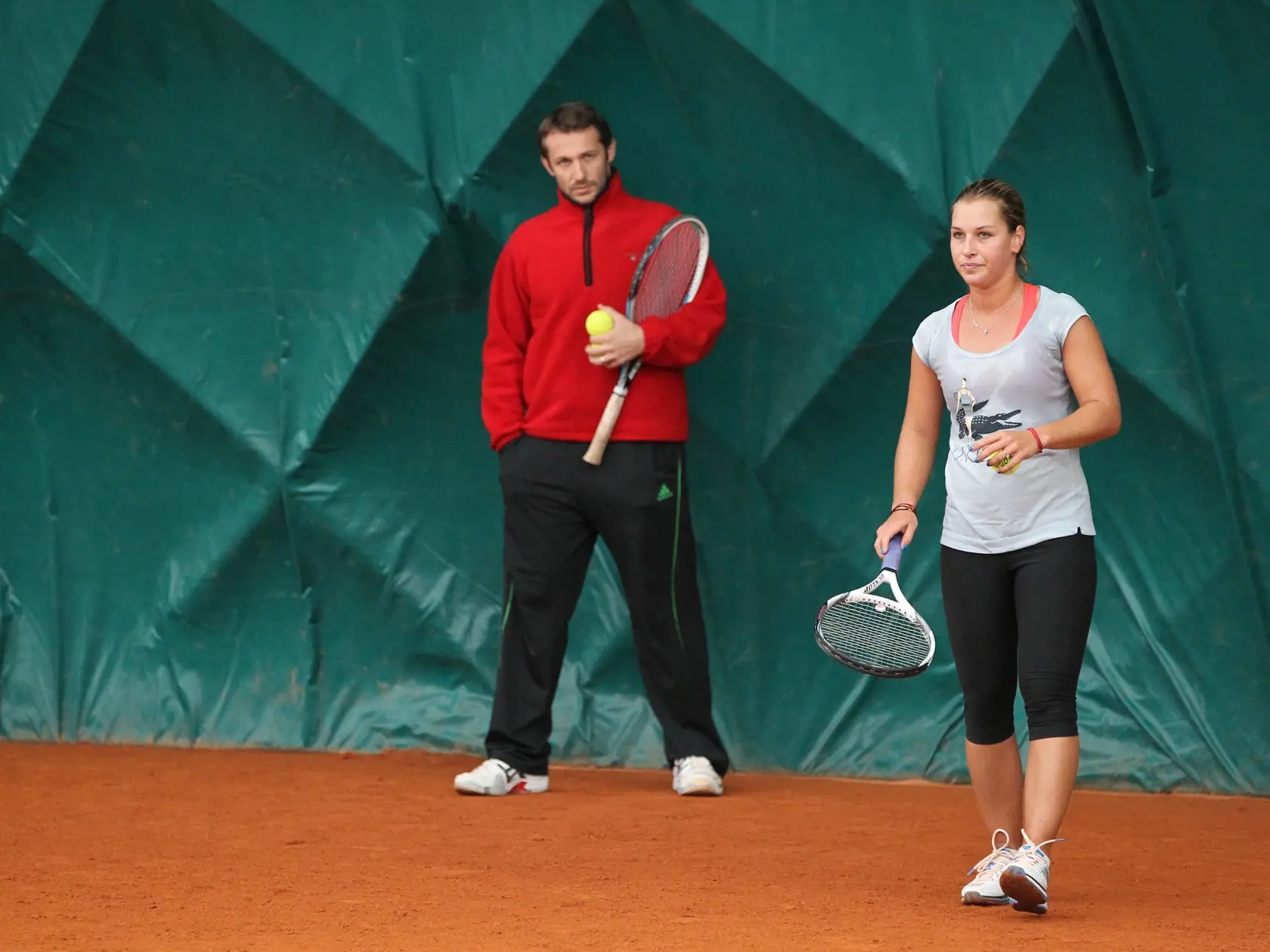 Trening Dominiky Cibulkovej na antuke