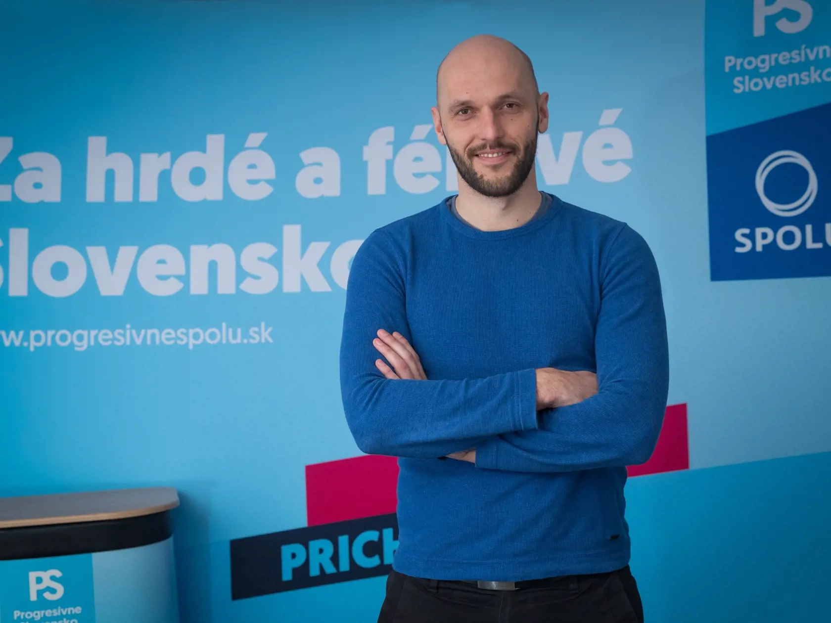 Líder koalície strán Progresívne Slovensko-Spolu Michal Truban.