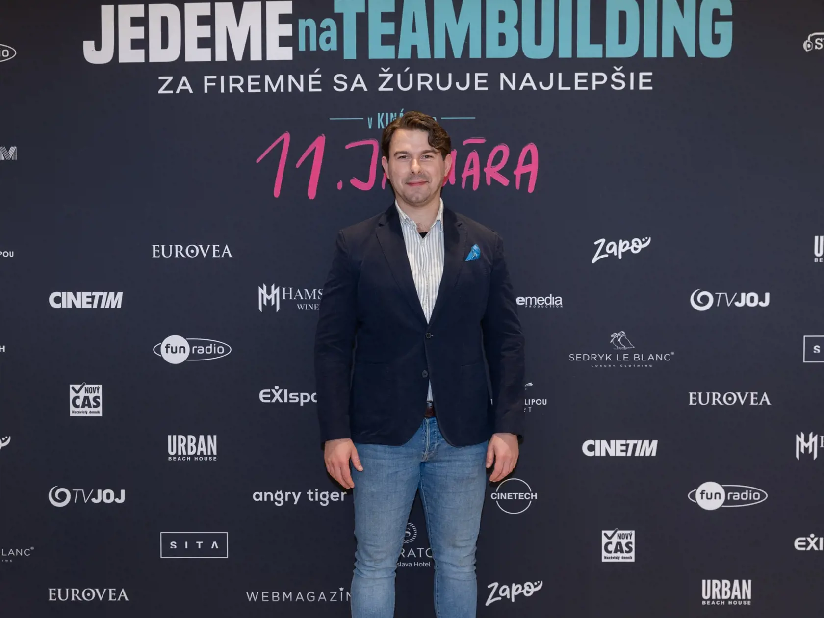 Richard Autner na premiére komédie Jedeme na teambuilding.