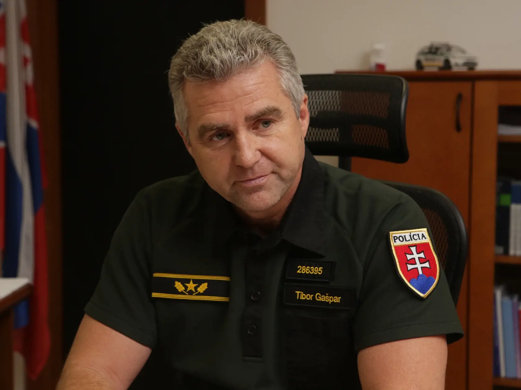 Na snimke preziden Policajneho zboru Slovenskej republiky, general Tibor Gaspar.