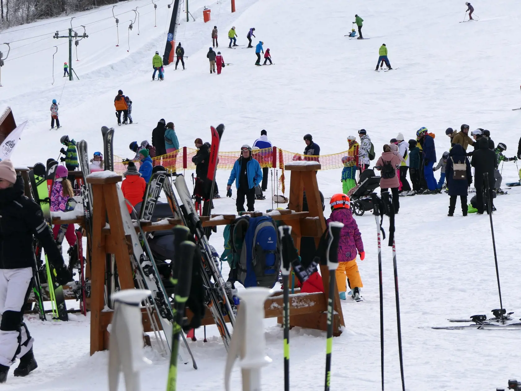 Na snímke lyžiari počas lyžovačky vo Vrátnej doline 29. januára 2023. FOTO TASR - Erika Ďurčová