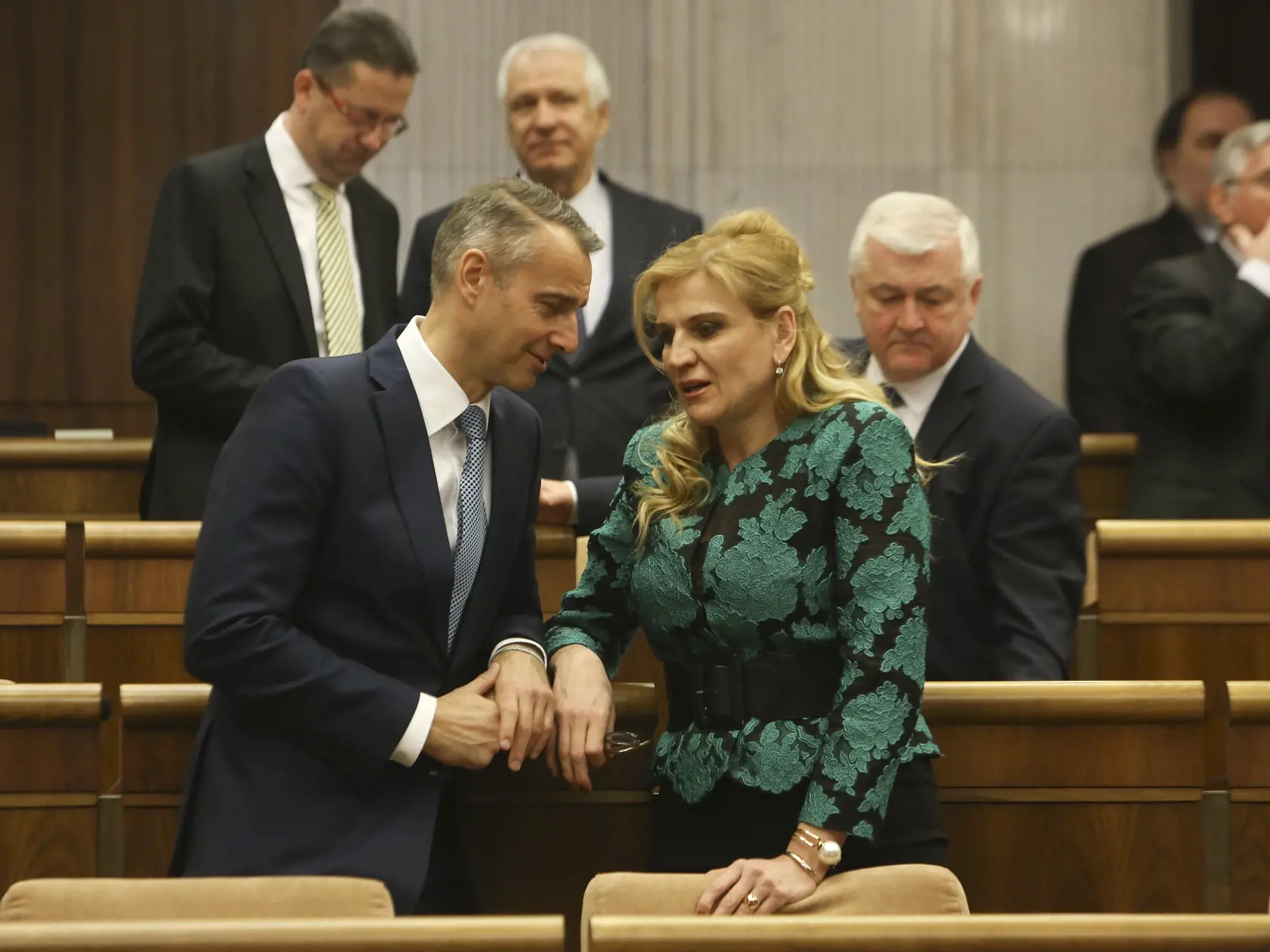
Ustanovujuca schodza NR SR-VII volebne obdobie
Na obr. Richard Rasi a Jana Valova