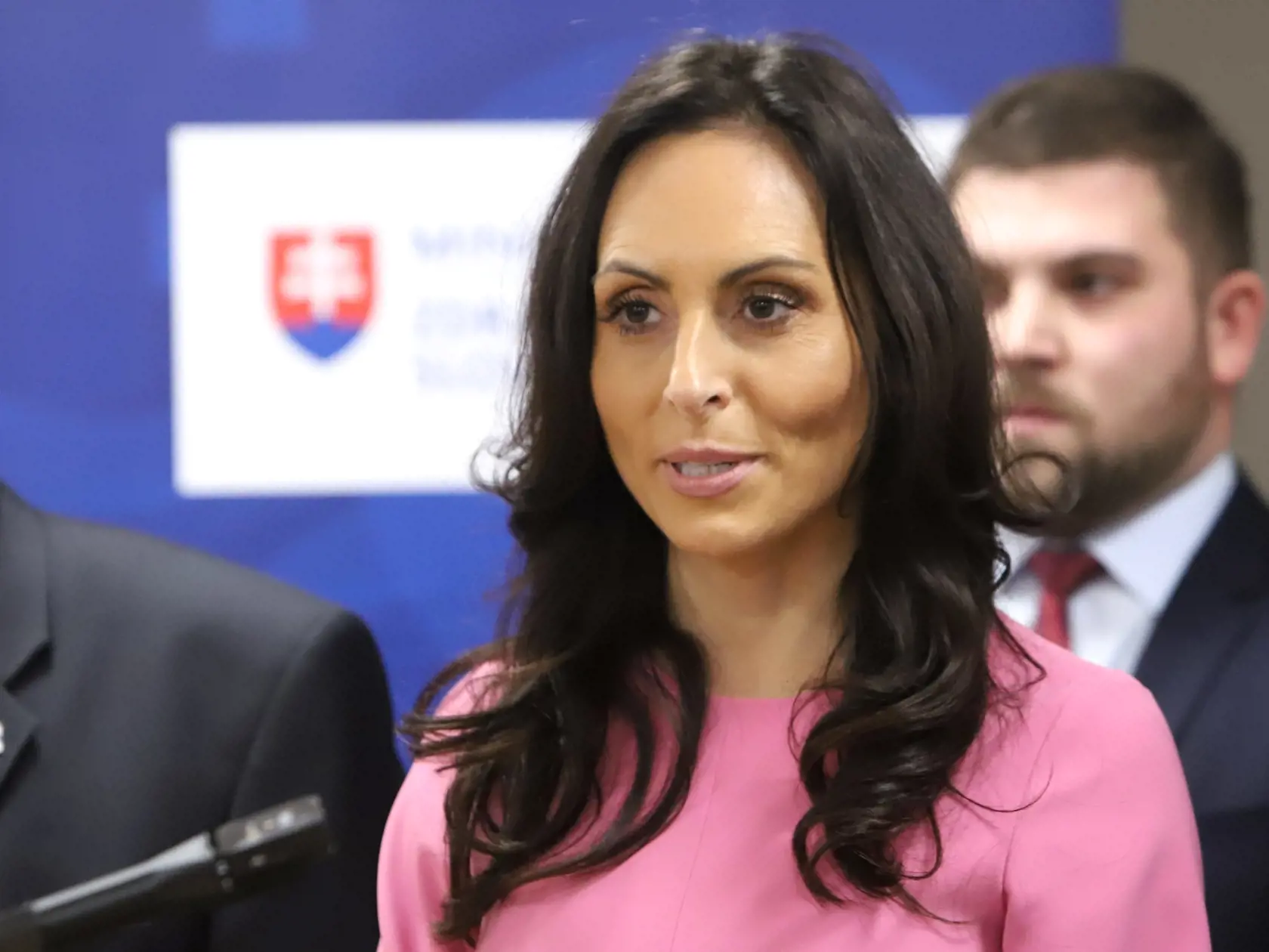 Ministerstvo zdravotníctva SR preradilo Nemocnicu s poliklinikou v Brezne do 2. úrovne nemocníc. Breznianska nemocnica mala byť pôvodne v prvej, teda najnižšej kategórii. Ministerka zdravotníctva rozhodla, že ju presunú do vyššej kategórie. Na snímke ministerka zdravotníctva SR Zuzana Dolinková (Hlas-SD) počas tlačovej konferencie v priestoroch Nemocnice s poliklinikou Brezno 1. marca 2024. FOTO TASR - Ján Krošlák