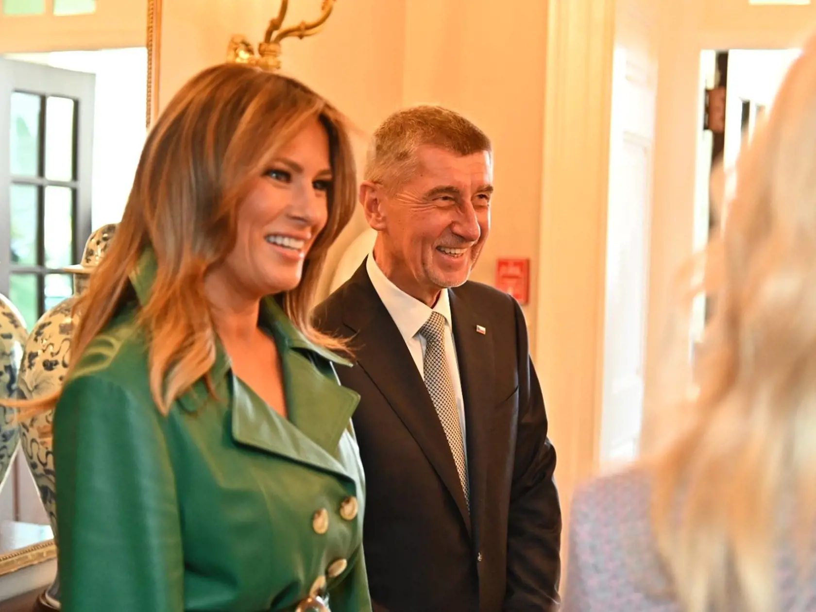 Andrej Babiš s manželkou Monikou na návšteve v Bielom dome