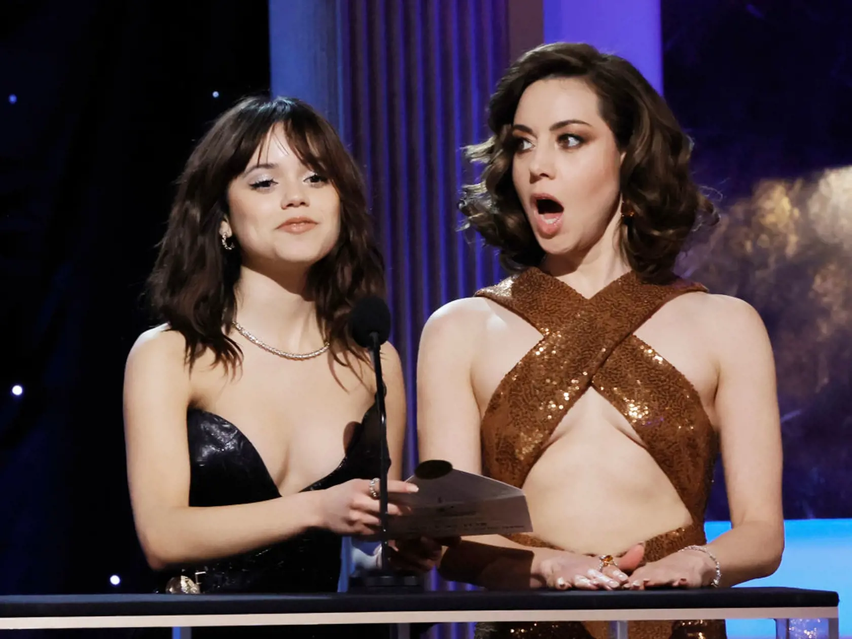 Herečka Aubrey Plaza počas udeľovania cien SAG: Mala na sebe riskantné šaty.