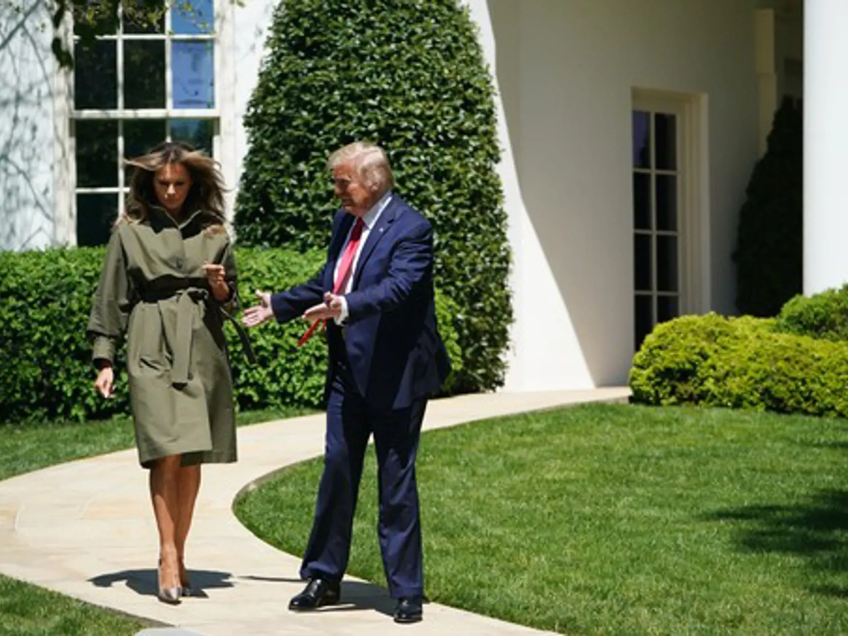 Melania Trump a Donald Trump počas Dna Zeme.