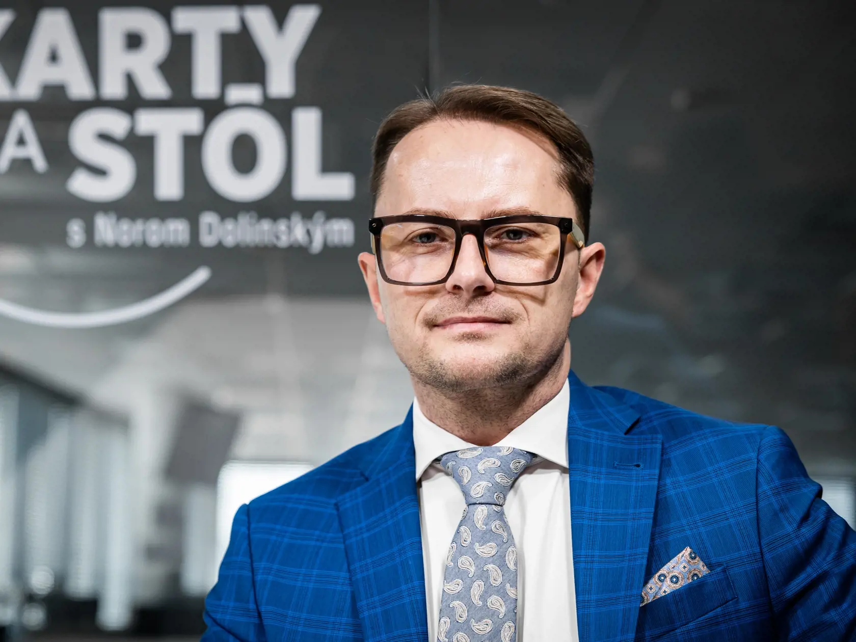Diskusná relácia "Karty na stôl", ktorej hosťom bol Miroslav Řádek.