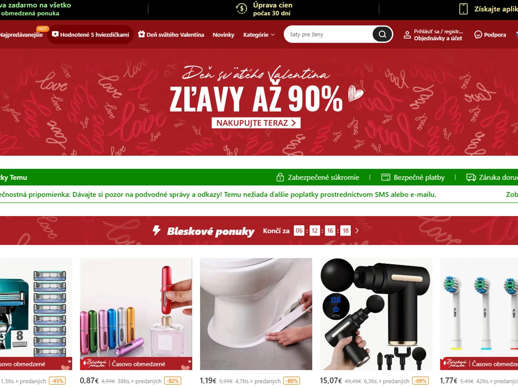 Na Slovákov útočí oranžové logo e-shopu TEMU.