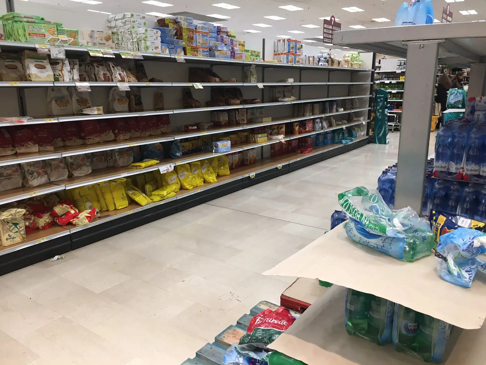 Aktuálna situácia v milánskych supermarketoch