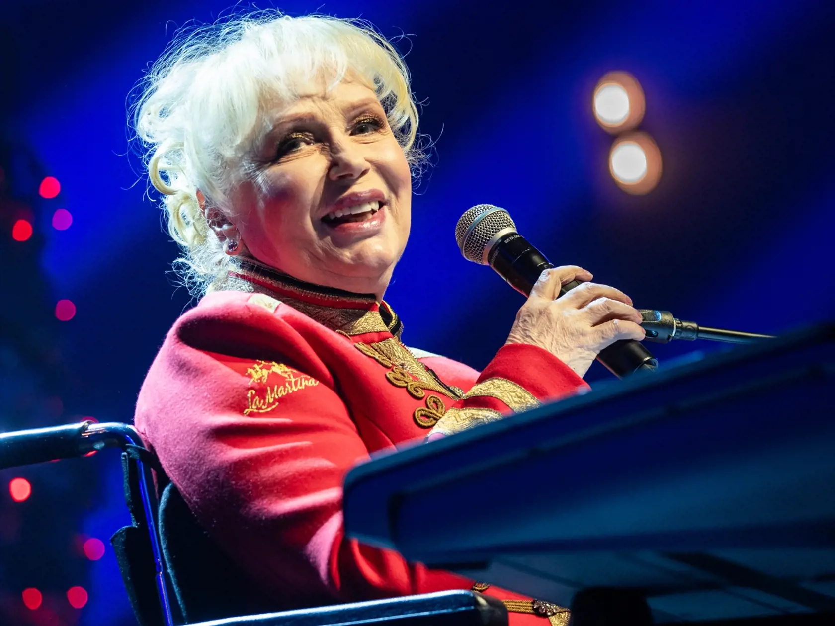 Vianočný koncert Mariky Gombitovej v Bratislave. Na snímke Marika Gombitová.
