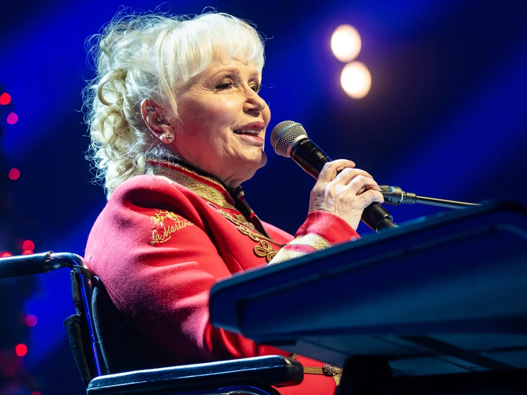 Vianočný koncert Mariky Gombitovej v Bratislave. Na snímke Marika Gombitová.