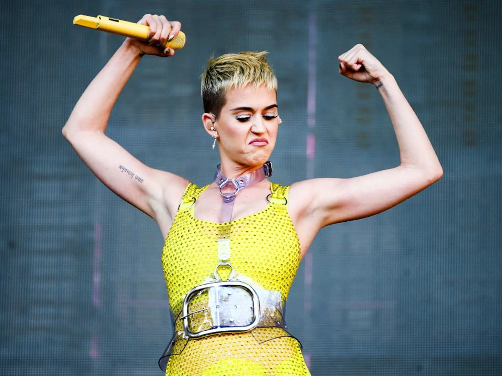 CARSON, CA - MAY 13:  Katy Perry performs onstage during 102.7 KIIS FM's 2017 Wango Tango at StubHub Center on May 13, 2017 in Carson, California.  (Photo by Rich Fury/Getty Images)
