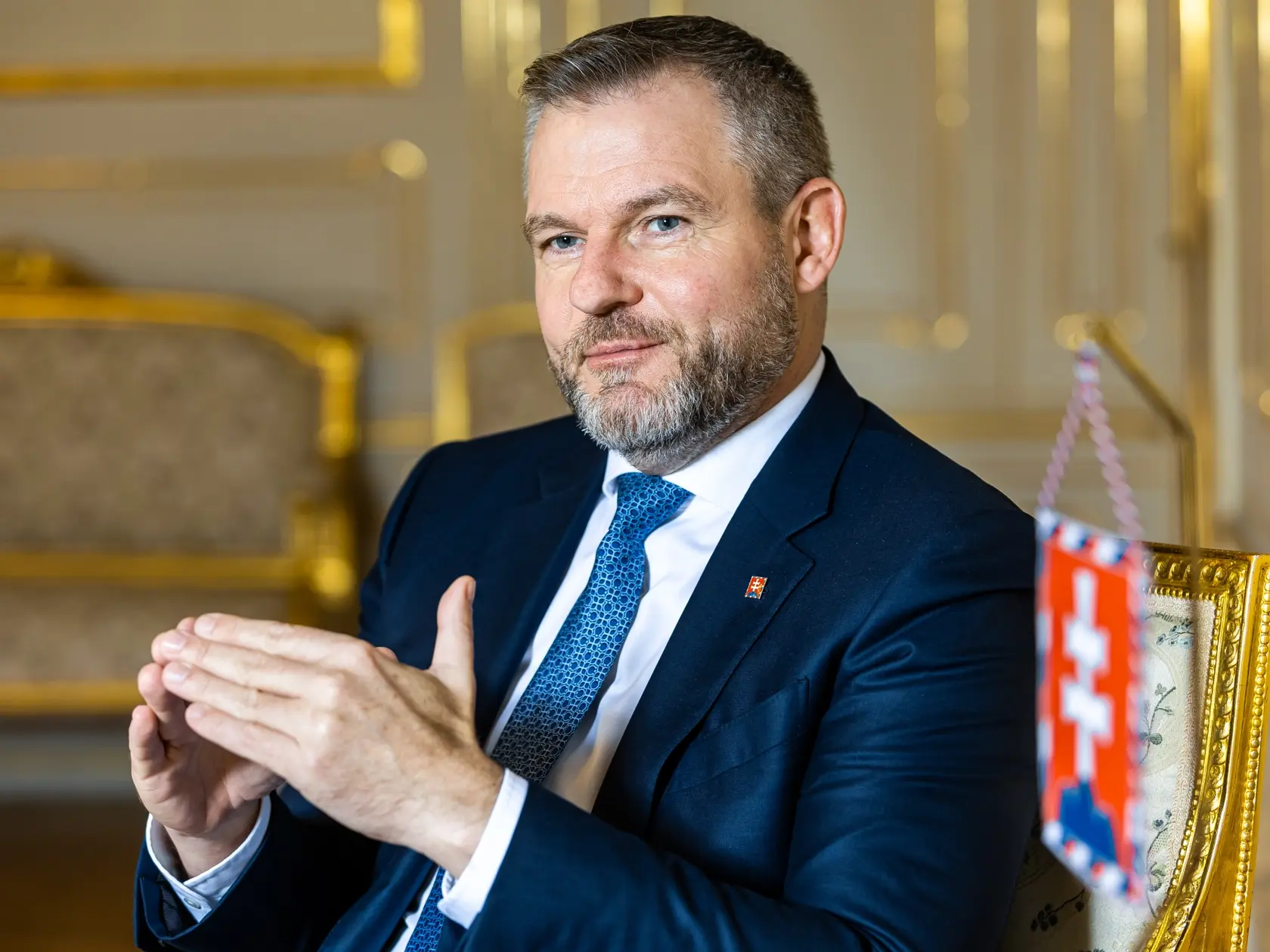Prezident Slovenskej republiky Peter Pellegrini v Bratislave. 
