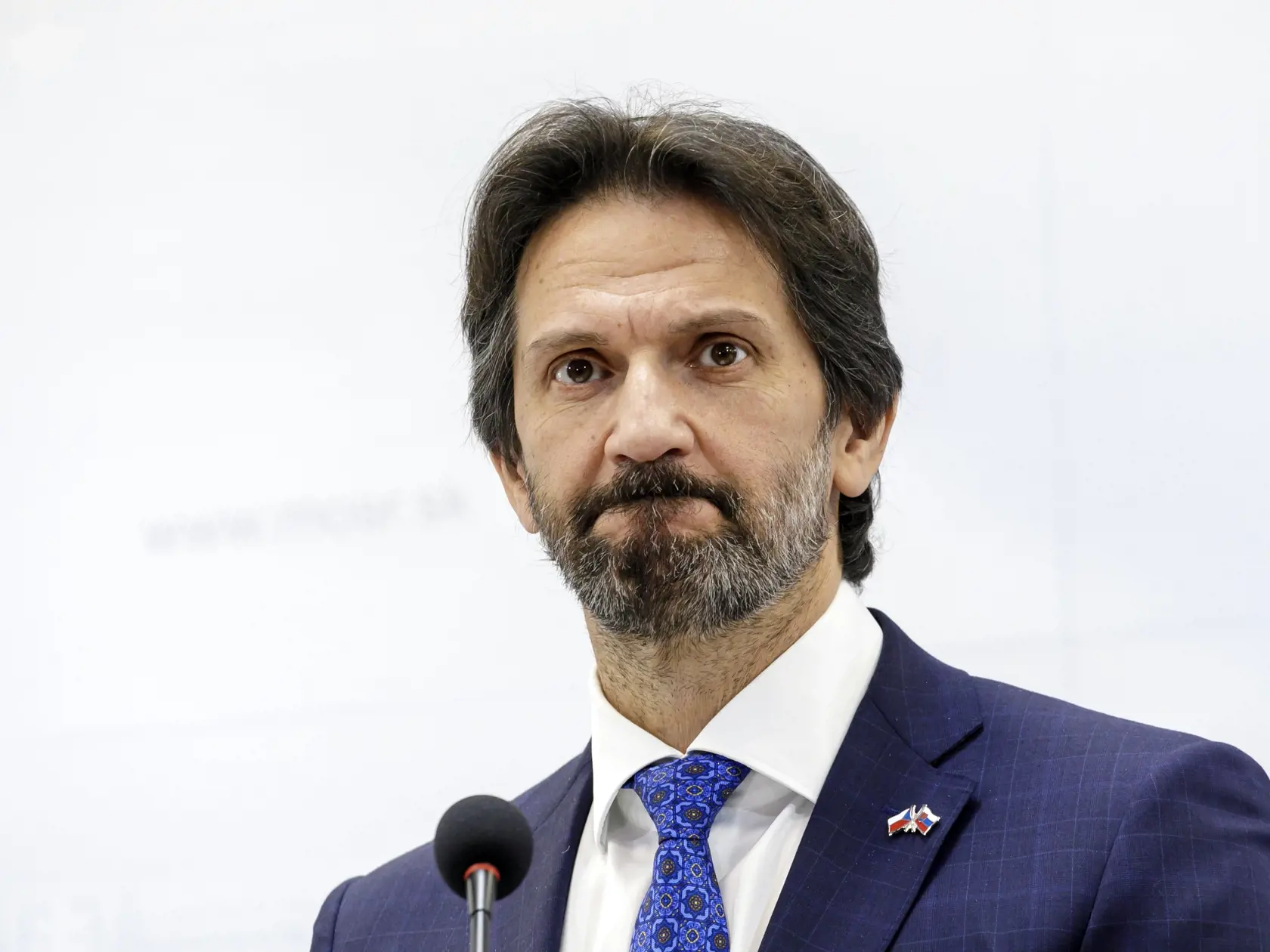 Na snímke podpredseda vlády a minister obrany SR Robert Kaliňák počas tlačovej konferencie pri príležitosti oficiálnej návštevy ministerky obrany Českej republiky Jany Černochovej na Slovensku v Bratislave 6. Marca 2025. 