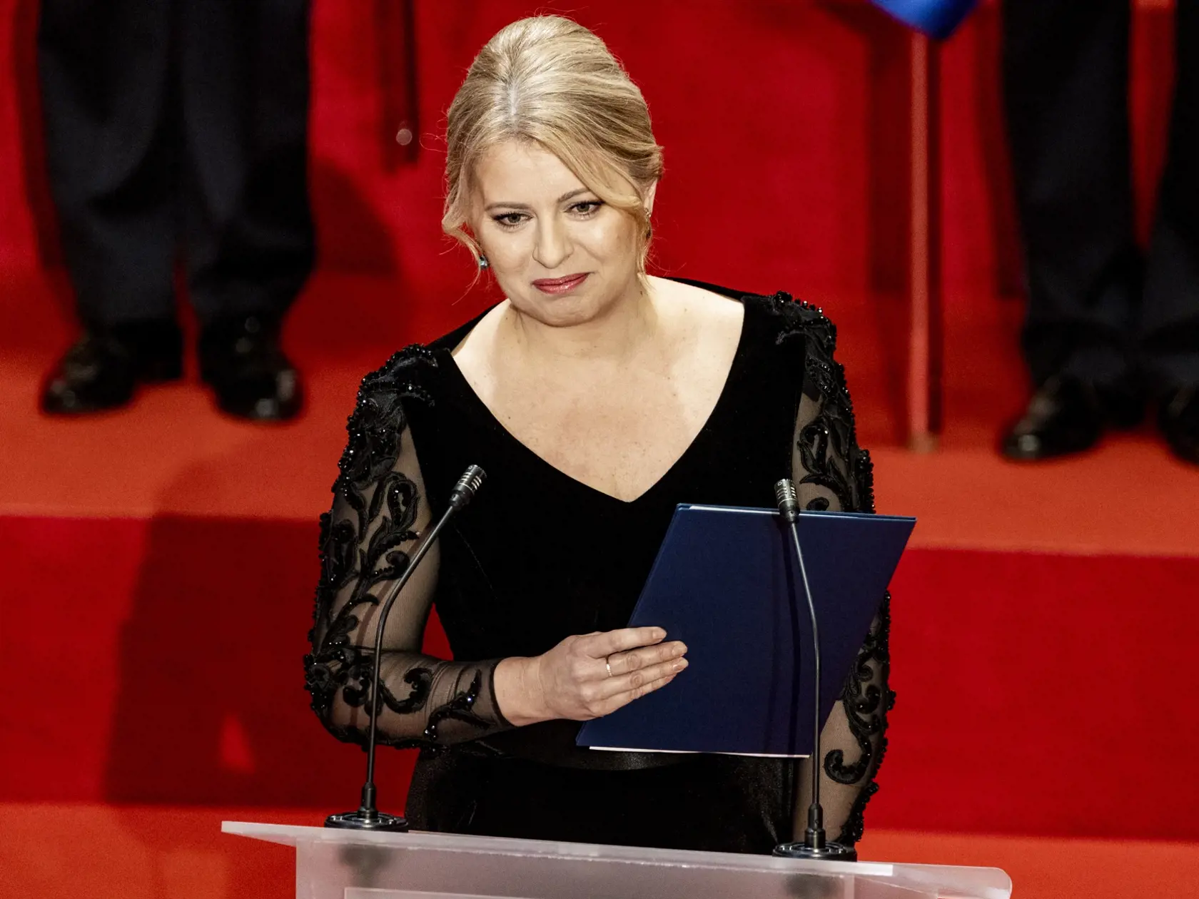 Slávnostná ceremónia udeľovania štátnych vyznamenaní pri príležitosti 30. výročia vzniku Slovenskej republiky prezidentkou SR Zuzanou Čaputovou. Na snímke je Zuzana Čaputová. 