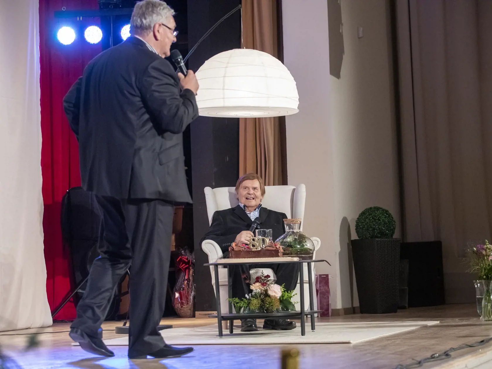 Máj 2022: Karol Konárik a Dušan Grúň na oslave jeho 80. narodenín.