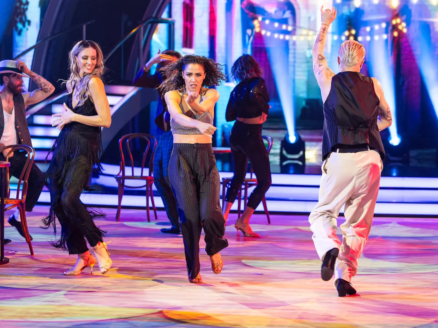 Na snímke Eva Burešová a Matyáš Adamec počas piateho  kola Let's dance 2025.