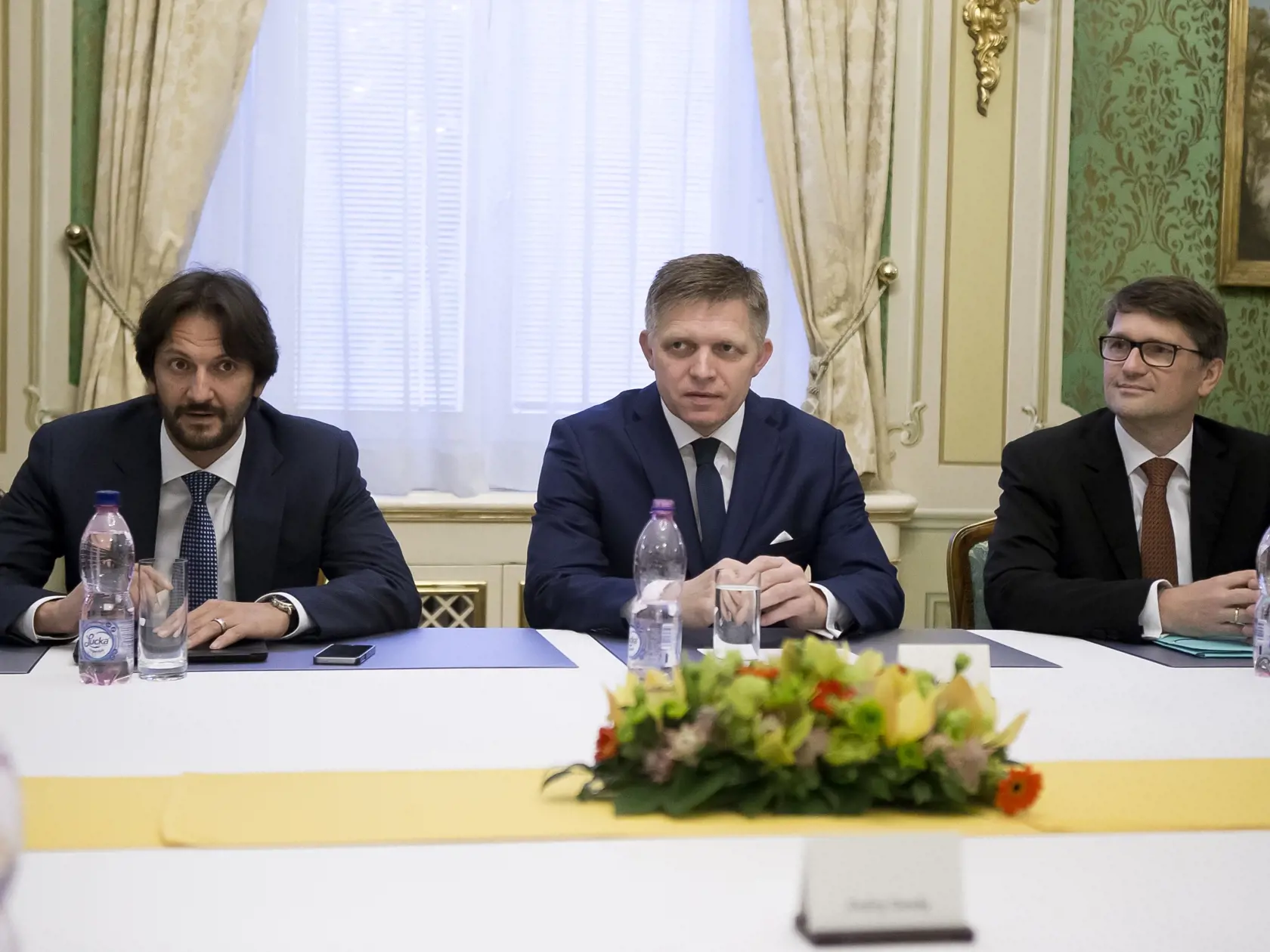 Robert Fico a Robert Kaliňák - exminister vnútra Slovenskej republiky