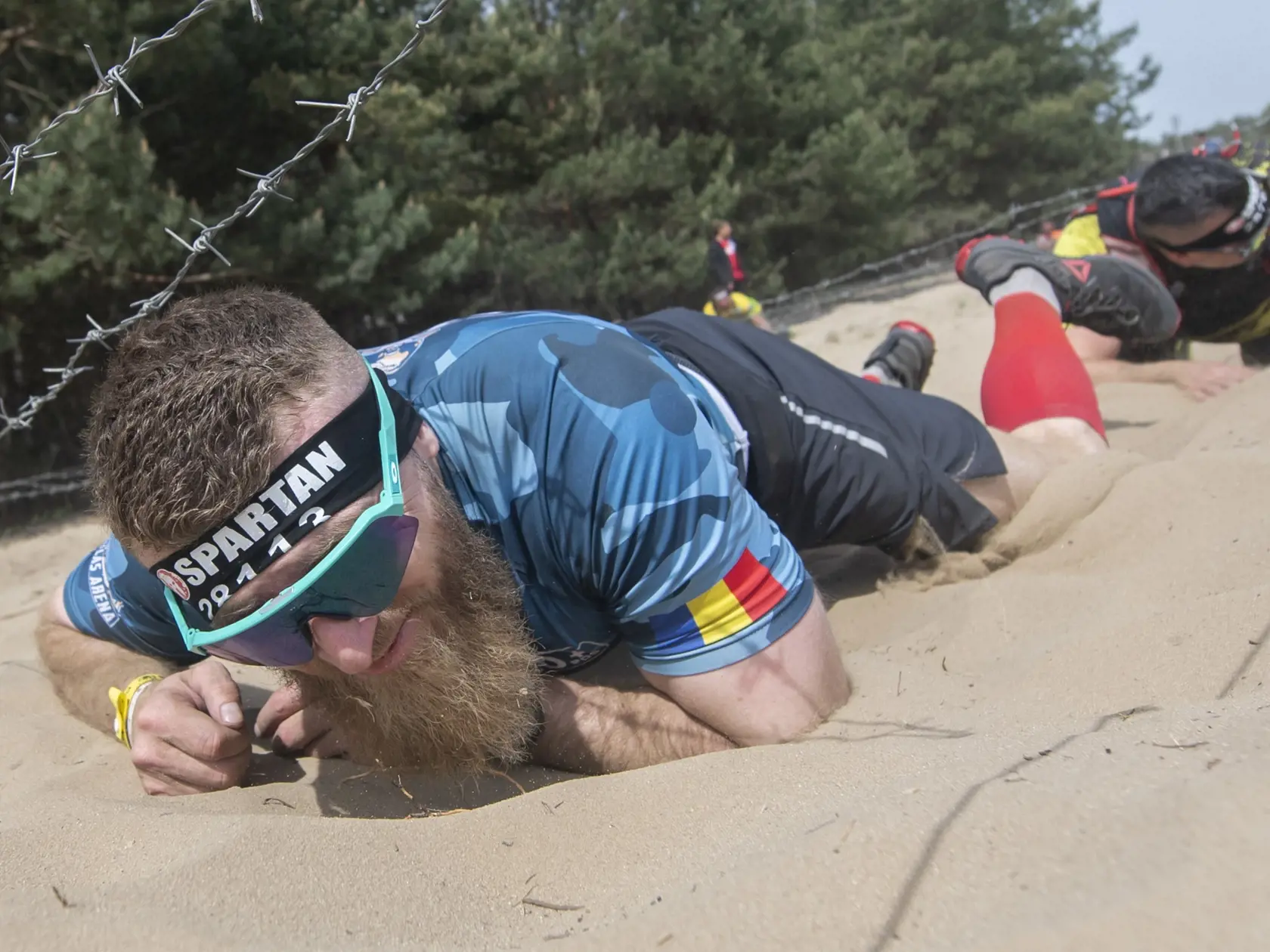 Snímka z podujatia Spartan race 2024 v areáli Vojenského technického a skúšobného ústavu (VTSÚ) Záhorie pri Senici 28. apríla 2024.
