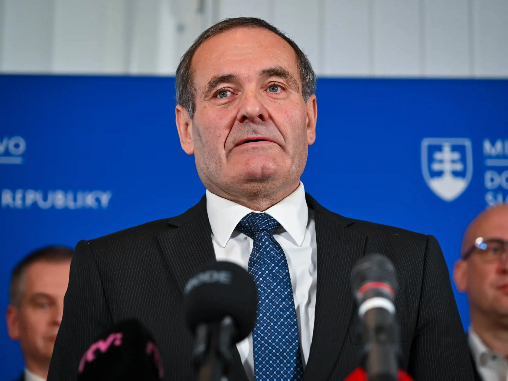 Na snímke prezident Zväzu stavebných podnikateľov Slovenska (ZSPS) Pavol Kováčik počas tlačovej konferencie Ministerstva dopravy SR na tému Zmeny v stavebnom zákone, 18. januára 2024 v Bratislave. FOTO TASR - Pavol Zachar