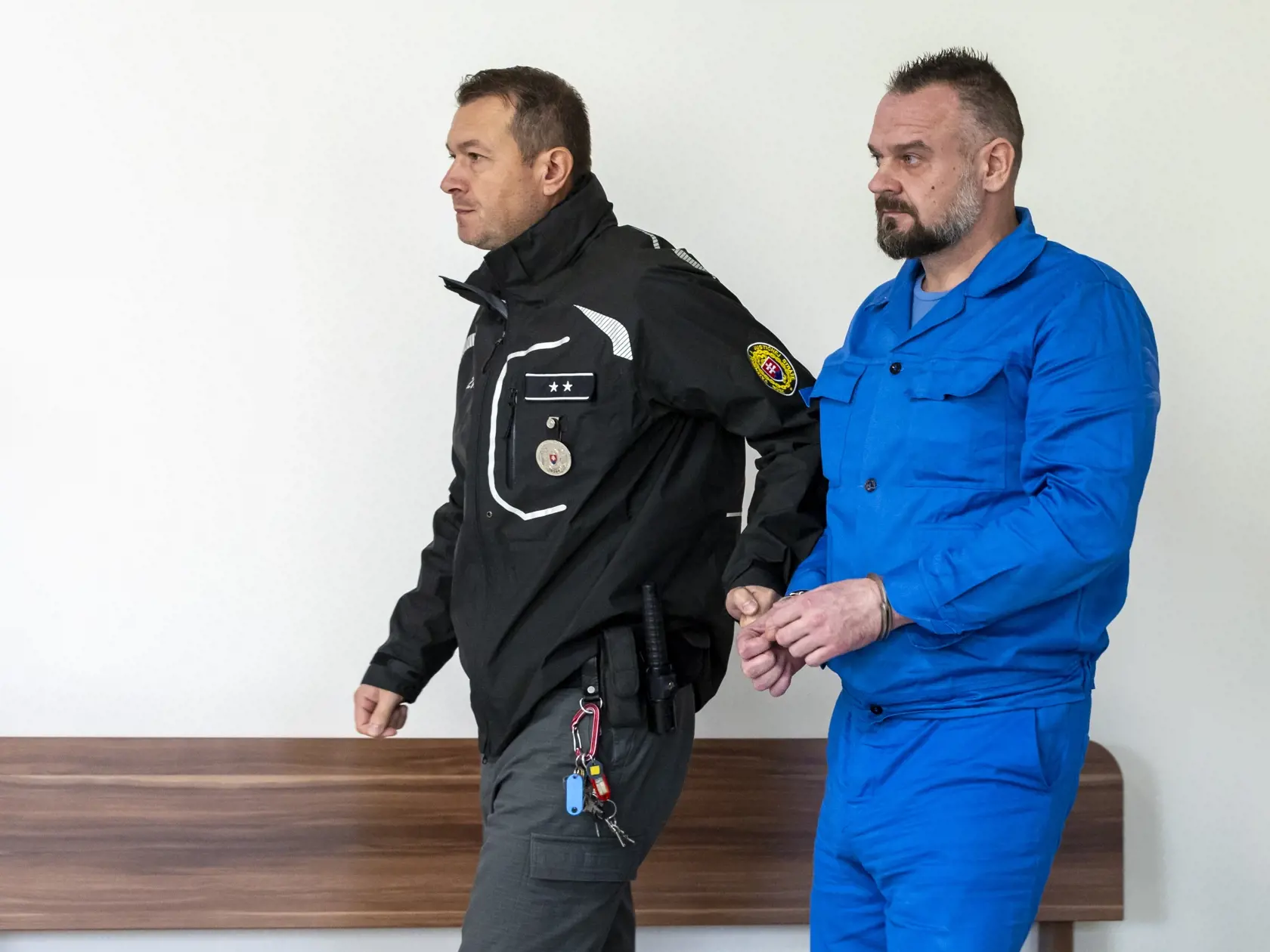 Na snímke je Juraj Bolebruch počas hlavného pojednávania na súde v Považskej Bystrici  - pokračovací zločin podvod.