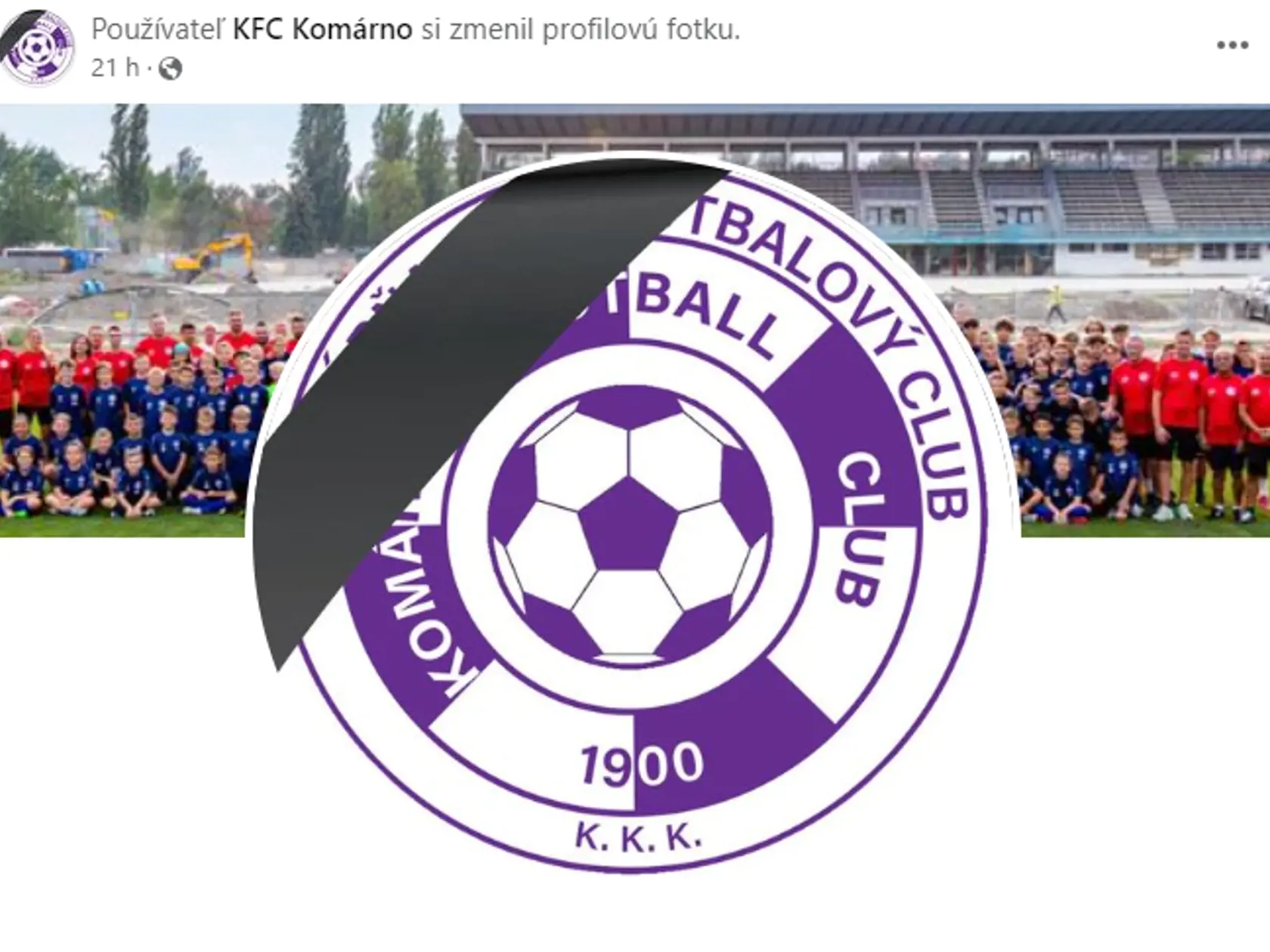 Klub KFC Komárno si ešte v nedeľu 28. apríla zmenil svoju profilovú fotku.