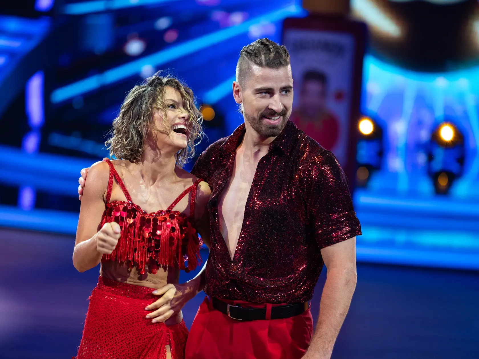 Peter Sagan a Dominika Rošková počas siedmeho kola Let's dance 2025. 