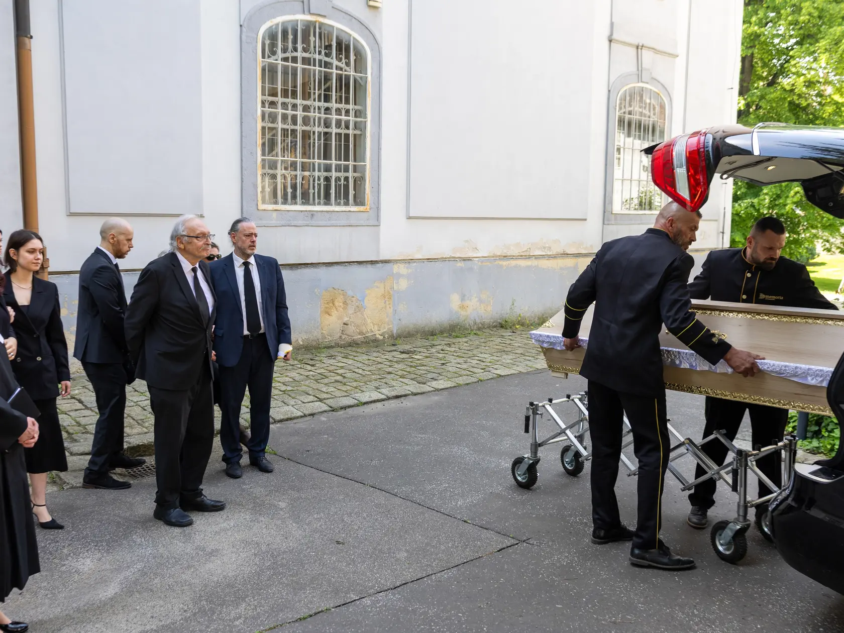 Rozlúčka s Danielou Kovárovou, manželkou herca Františka Kovára. 