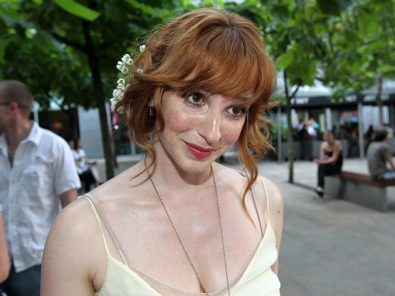 Eva na premiéře.
