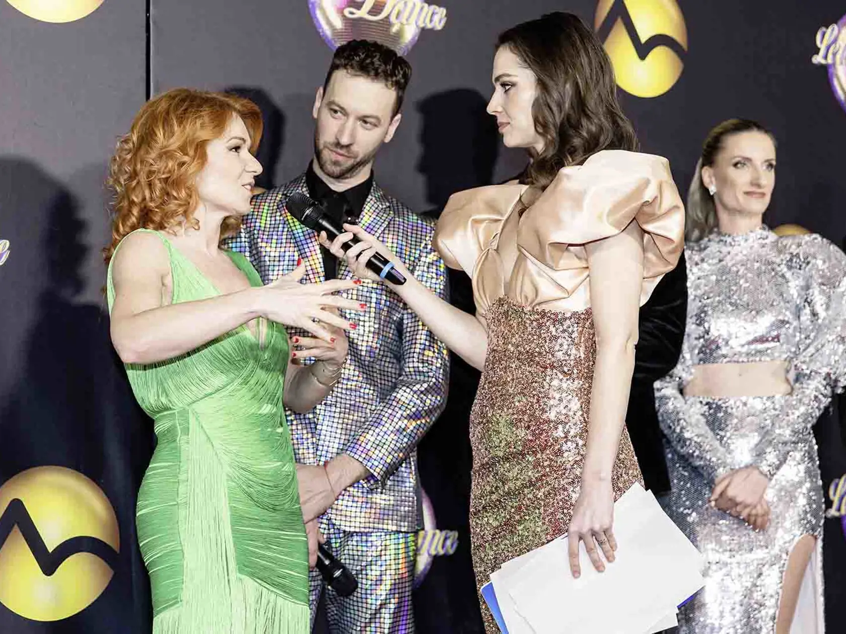 Predstavenie párov tanečnej šou "Let's Dance 2023" v Bratislave. Na snímke Helena Krajčiová, Lucia Hlaváčková, Adela Vinczeová a Fabio Belucci.