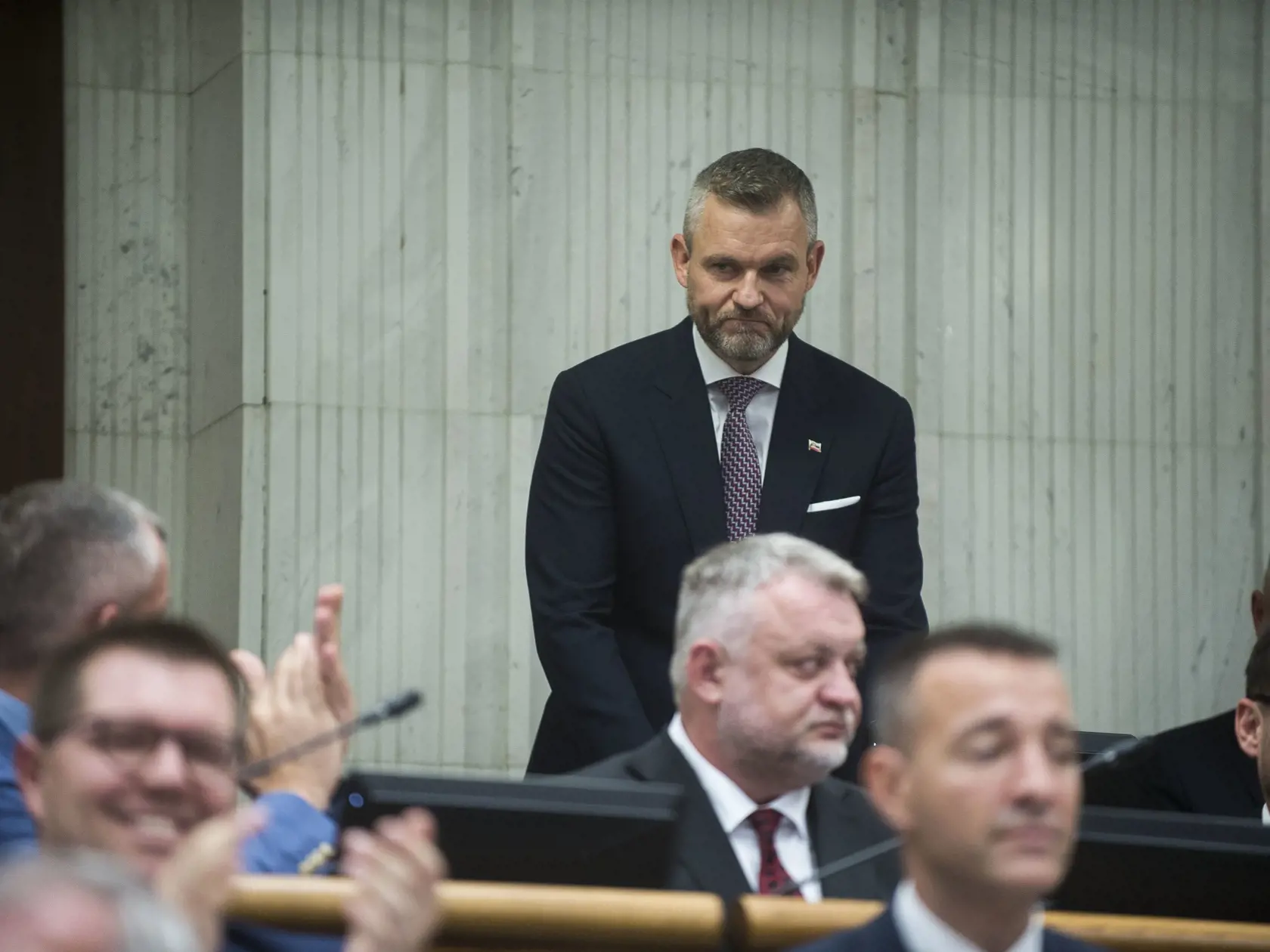 Na snímke novozvolený predseda NR SR Peter Pellegrini (Hlas-SD) počas ustanovujúcej schôdze Národnej rady Slovenskej republiky (NR SR) IX. volebného obdobia 25. októbra 2023 v Bratislave.