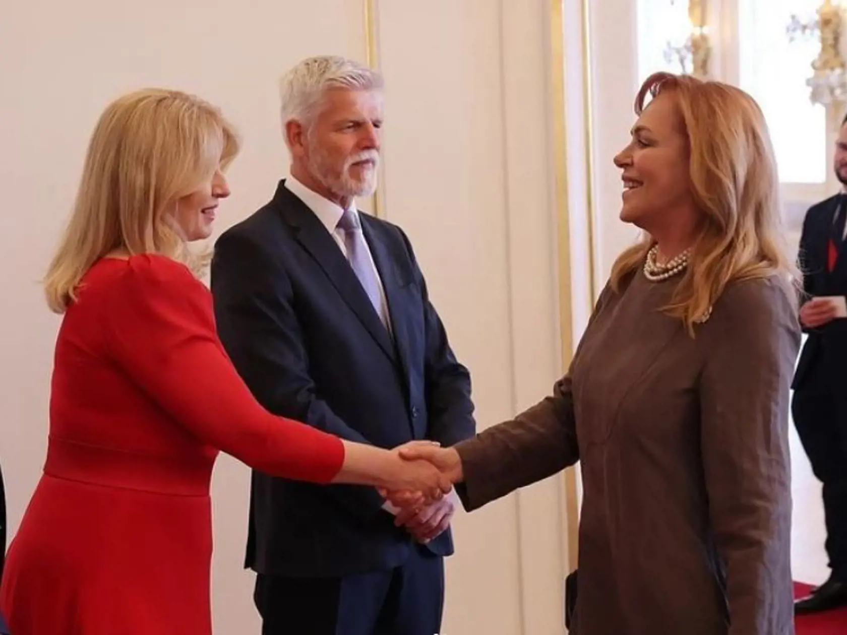 Rozlúčka so Zuzanou Čaputovou v Prahe. Na snímke Dagmar Havlová.