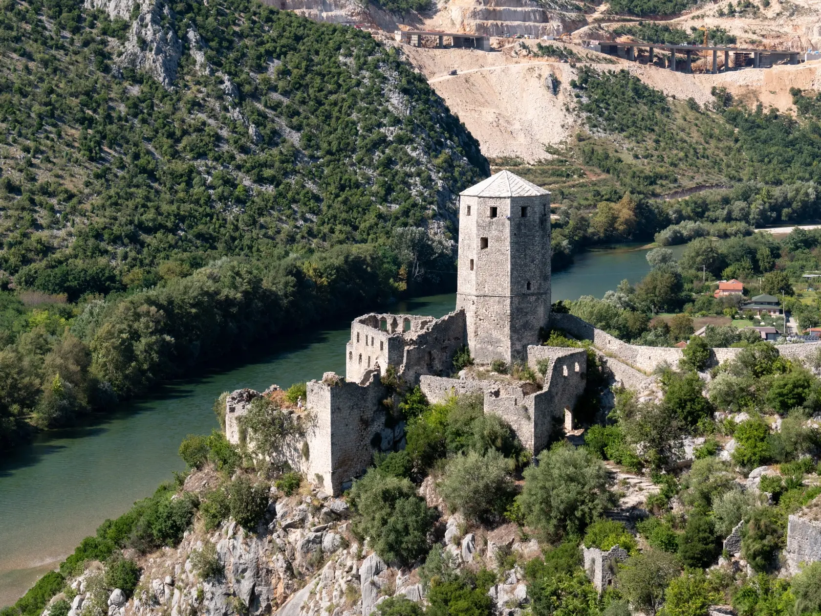 Gavran-kapetanovic,Tower,In,Medieval,Town,Po?itelj,On,Bank,Of,Neretva