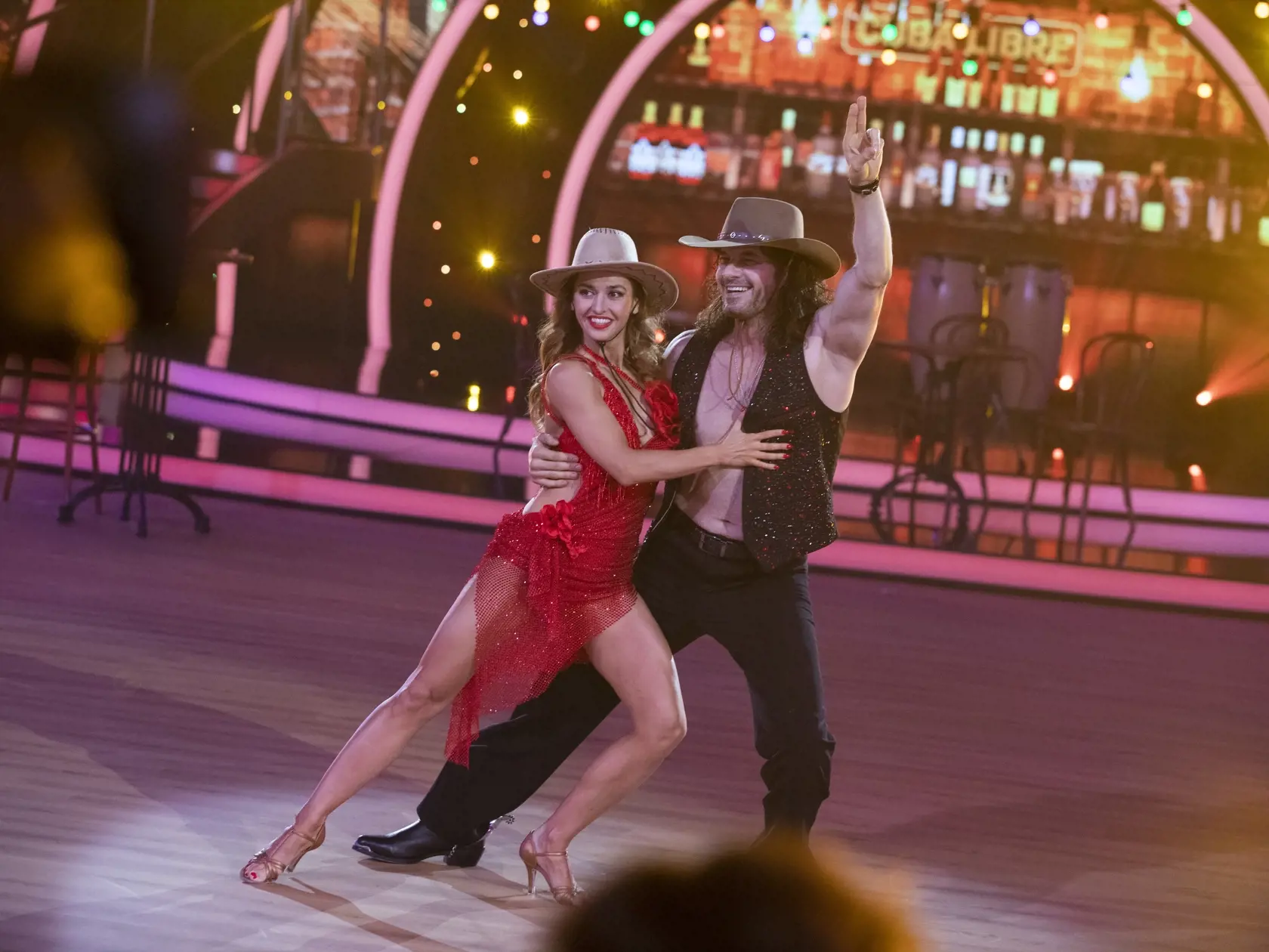 Na snímke je tanečná šou Let’s Dance  2023 TV Markíztelevízie markíza.
Herec Mario Cimarro a Vanda Poláková