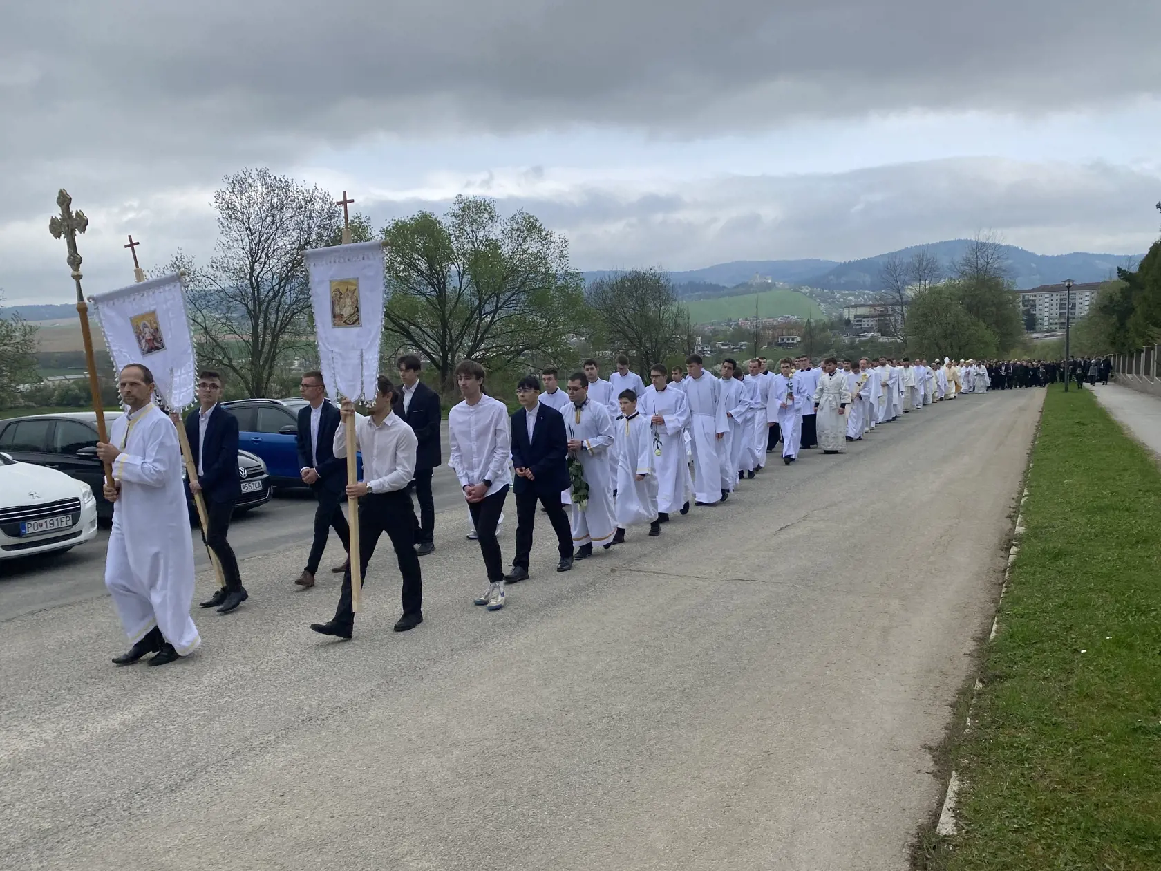 Pohreb troch obetí tragickej havárie pri Spišskej Kapitule v sobotu 6. 4. 2024.