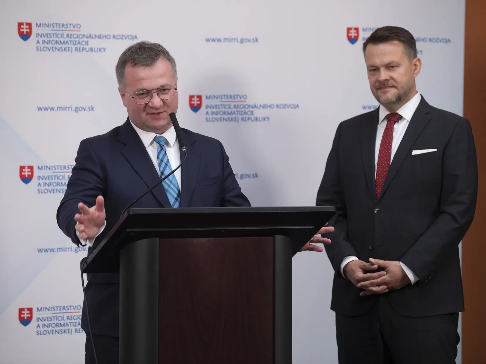 Na snimke je pvá TBnového ministra investícií, regionálneho rozvoja a informatizácie, MIRRI, Samuela Migaľa.
