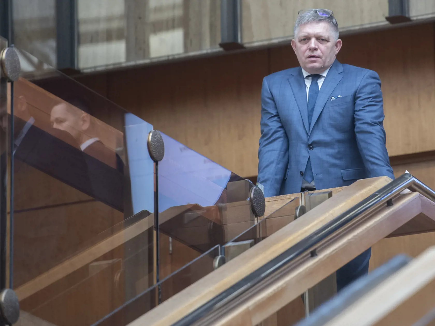 Na snímke premiér SR Robert Fico (Smer-SD) po skončení 19. rokovania vlády SR v pondelok 26. februára 2024 v Bratislave.