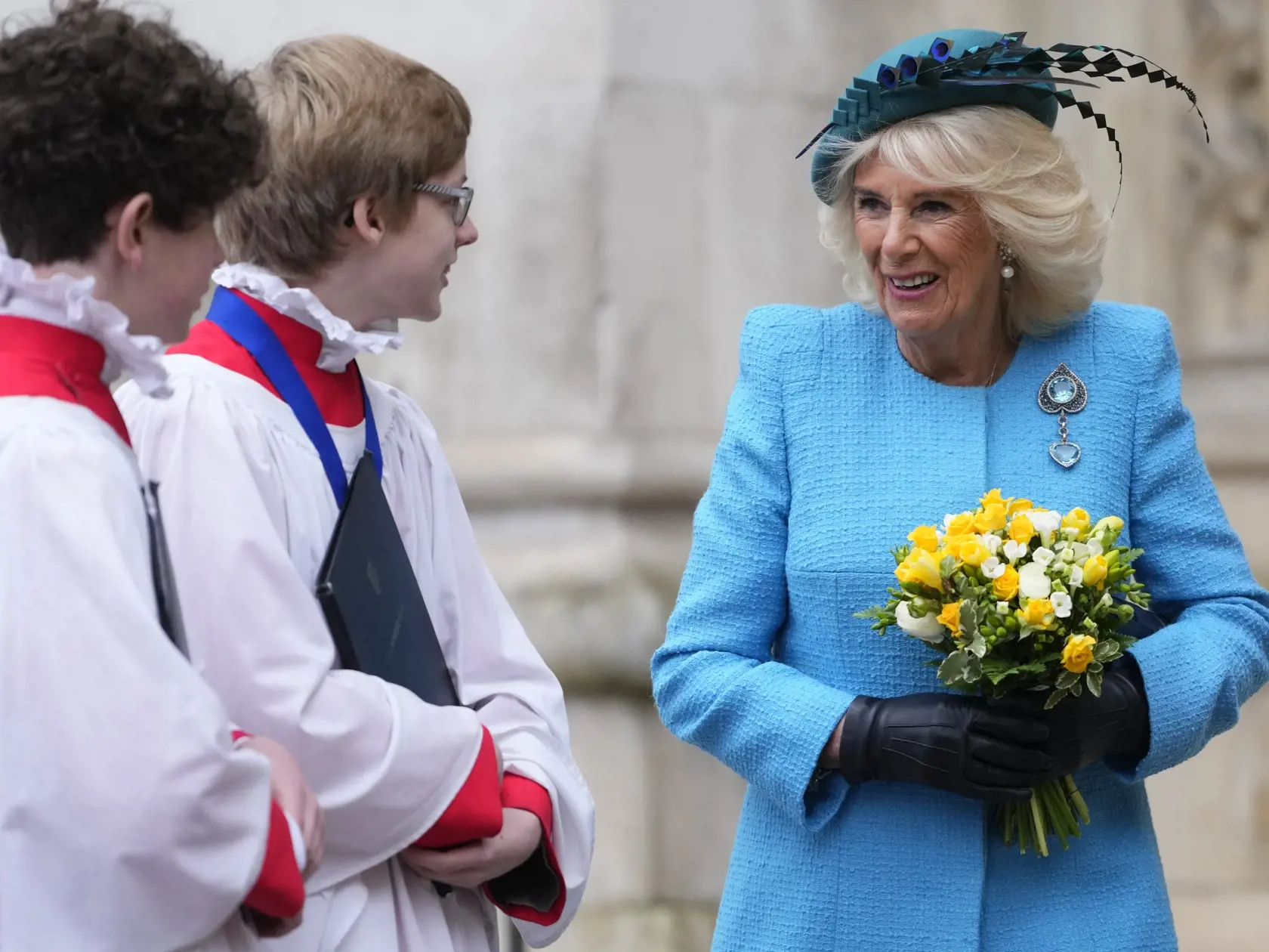 Bohoslužba vo Westminsterskom opátstve v Londýne pri príležitosti osláv Dňa Commonwealthu v Británii. Na snímke kráľovná CAMILLA.