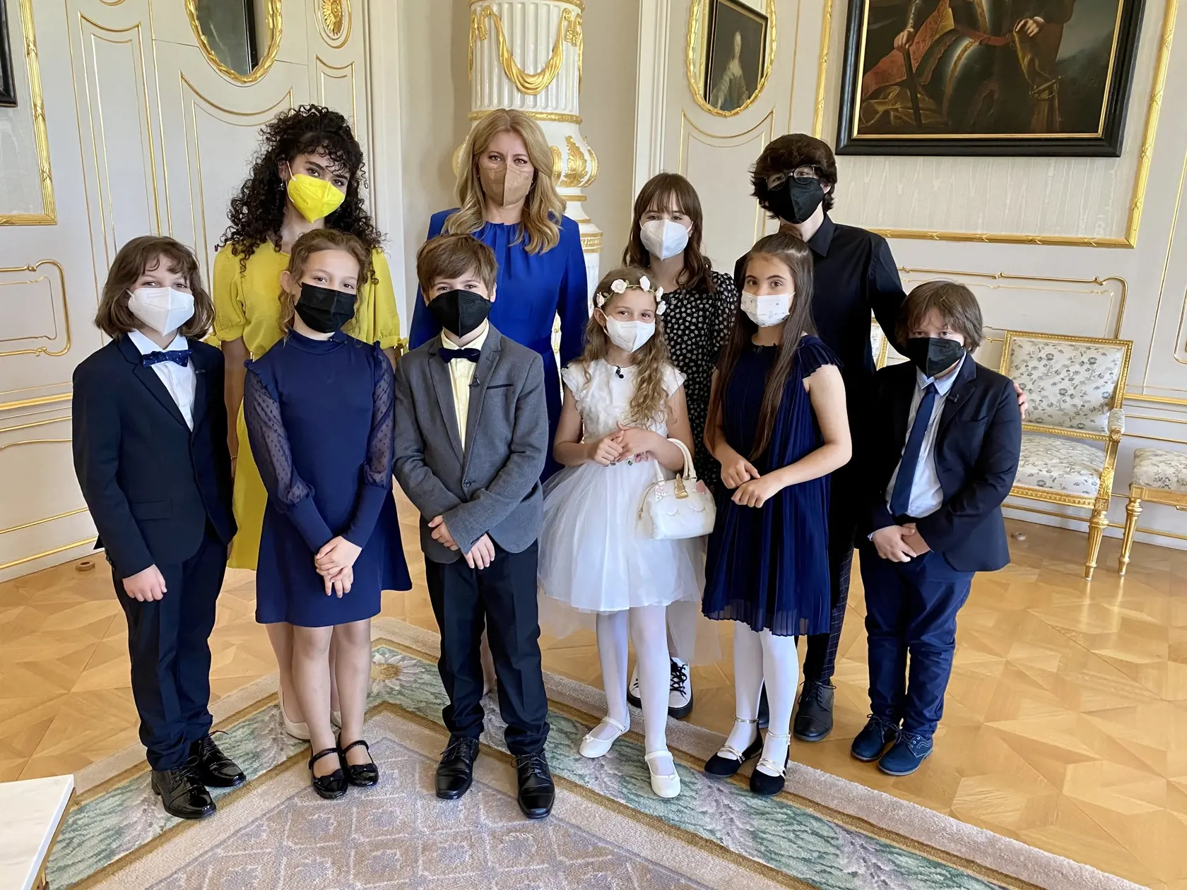 Prezidentka Zuzana Čaputová prijala u seba v paláci detské hviezdy Oteckov.