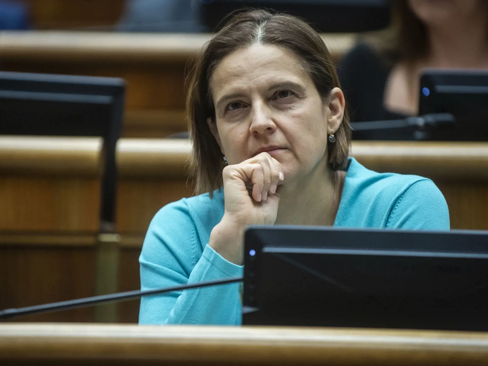 Na snímke poslankyňa Národnej rady SR Mária Kolíková (SaS) počas rokovania 6. schôdze parlamentu 8. januára 2024 v Bratislave.