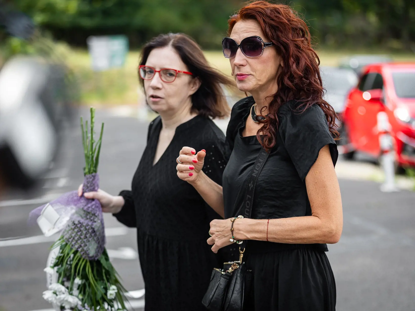 Pohreb herca Ľubomíra Pauloviča v bratislavskom krematóriu. Na snímke Petra Pálevičová. 
