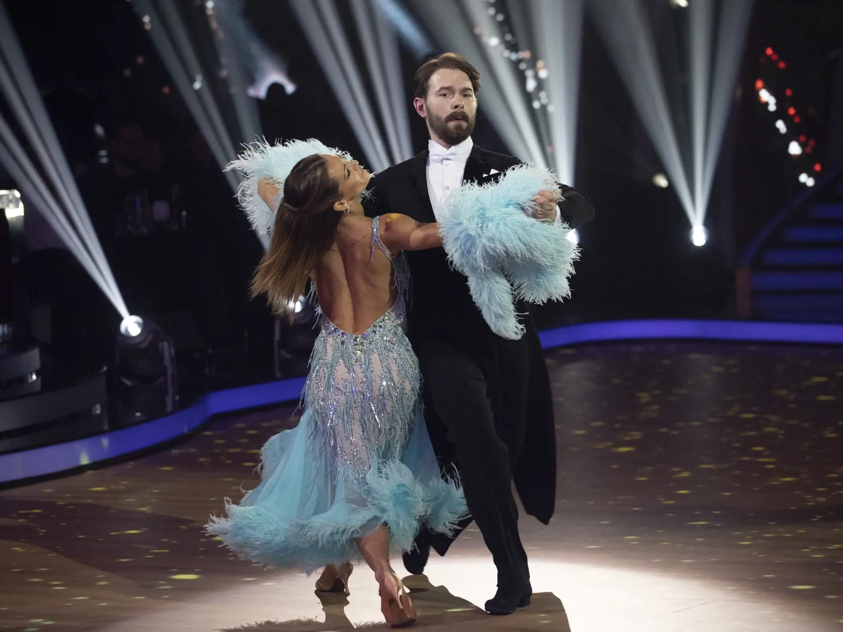 Na snímke je Richard Autner a Dominika Rošková v tanečnej šou TV Markízy - Let’s Dance 2023.