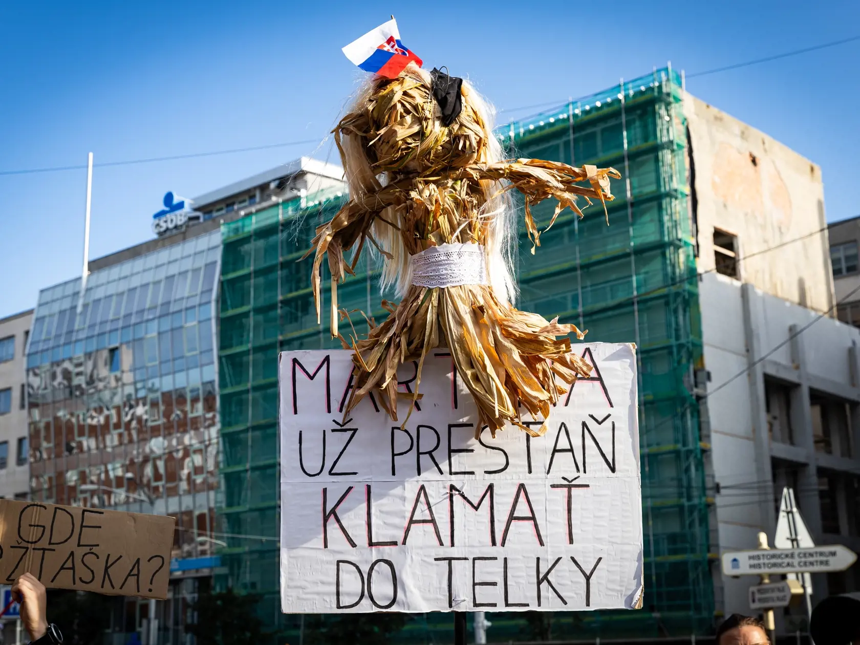 Protest proti krokom ministerstva kultúry v Bratislave. 