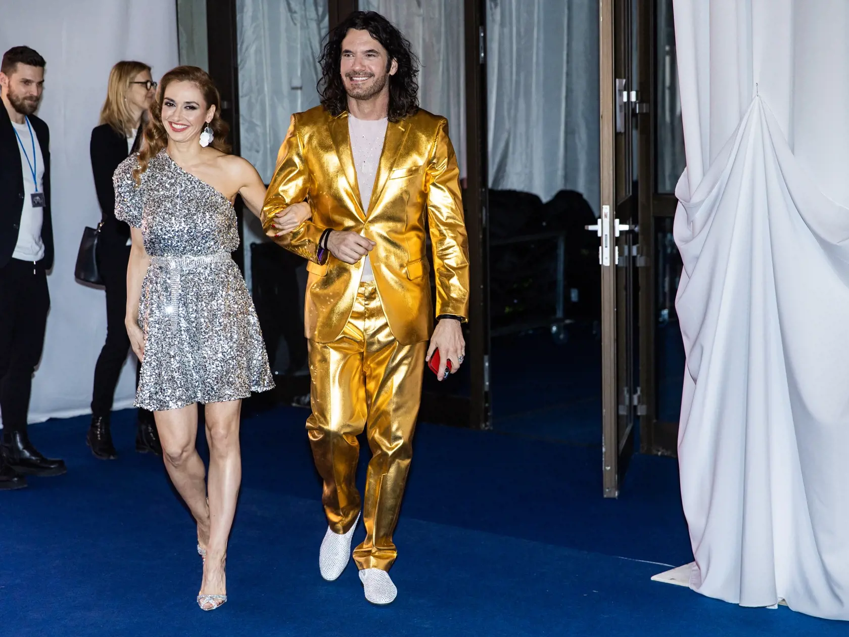 Predstavenie párov tanečnej šou "Let's Dance 2023" v Bratislave. Na snímke Mario Cimarro a Vanda Poláková.